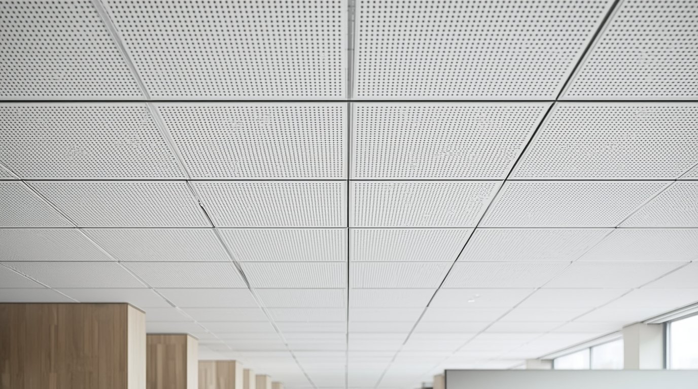 Fyxsmyx acoustic ceiling installation in office space